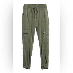 Banana Republic Women's Army Green Jogger Cargo Drawstring Elastic Cuff Pant - M